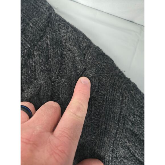 VINTAGE VALERIE STEVENS WOOL WOMANS CABLE KNIT  SWEATER TURTLENECK LARGE ZIPPER - Picture 10 of 14